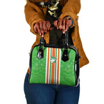 Cote d'Ivoire Shoulder Handbag The Elephants with African Pattern Stripes