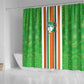 Cote d'Ivoire Shower Curtain The Elephants with African Pattern Stripes