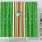 Cote d'Ivoire Shower Curtain The Elephants with African Pattern Stripes