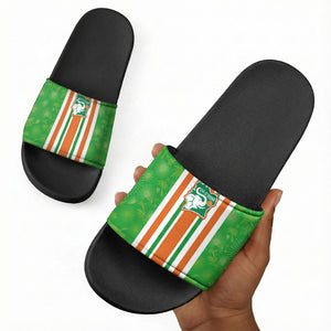 Cote d'Ivoire Slide Sandals The Elephants with African Pattern Stripes