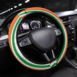 Cote d'Ivoire Steering Wheel Cover The Elephants with African Pattern Stripes