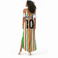Custom Cote d'Ivoire Summer Maxi Dress The Elephants with African Pattern Stripes