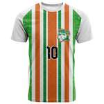 Custom Cote d'Ivoire T shirt The Elephants with African Pattern Stripes