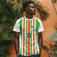 Custom Cote d'Ivoire T shirt The Elephants with African Pattern Stripes