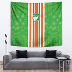 Cote d'Ivoire Tapestry The Elephants with African Pattern Stripes