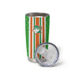Custom Cote d'Ivoire Tumbler Cup The Elephants with African Pattern Stripes