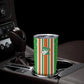 Custom Cote d'Ivoire Tumbler Cup The Elephants with African Pattern Stripes