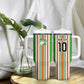 Custom Cote d'Ivoire Tumbler With Handle The Elephants with African Pattern Stripes