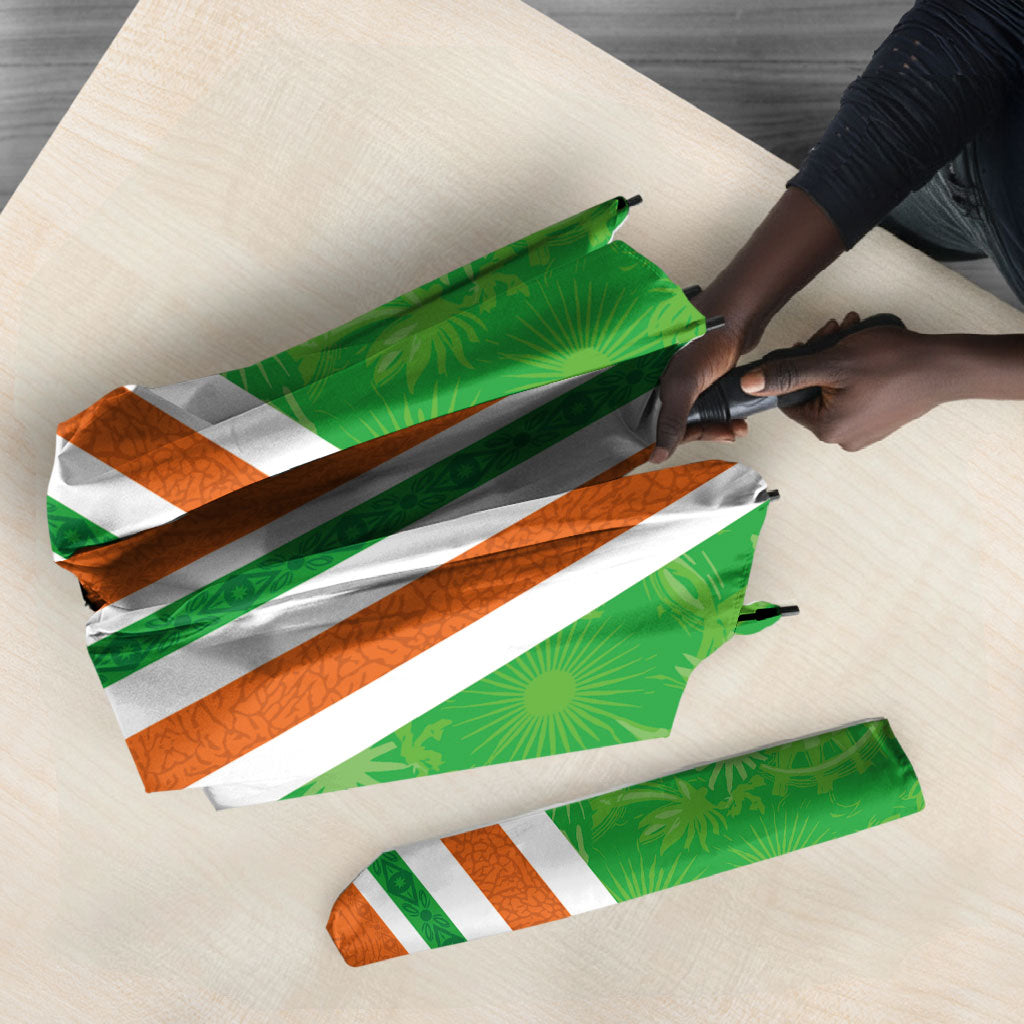 Cote d'Ivoire Umbrella The Elephants with African Pattern Stripes