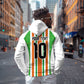 Custom Cote d'Ivoire Zip Hoodie The Elephants with African Pattern Stripes