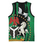 Nigeria Independence Day Basketball Jersey - National Seal with Peace Dove - African Pattern LT03