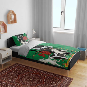 Nigeria Independence Day Bedding Set - National Seal with Peace Dove - African Pattern