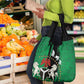 Nigeria Independence Day Grocery Bag - National Seal with Peace Dove - African Pattern