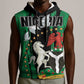Nigeria Independence Day Sleeveless Hoodie - National Seal with Peace Dove - African Pattern - African Pride