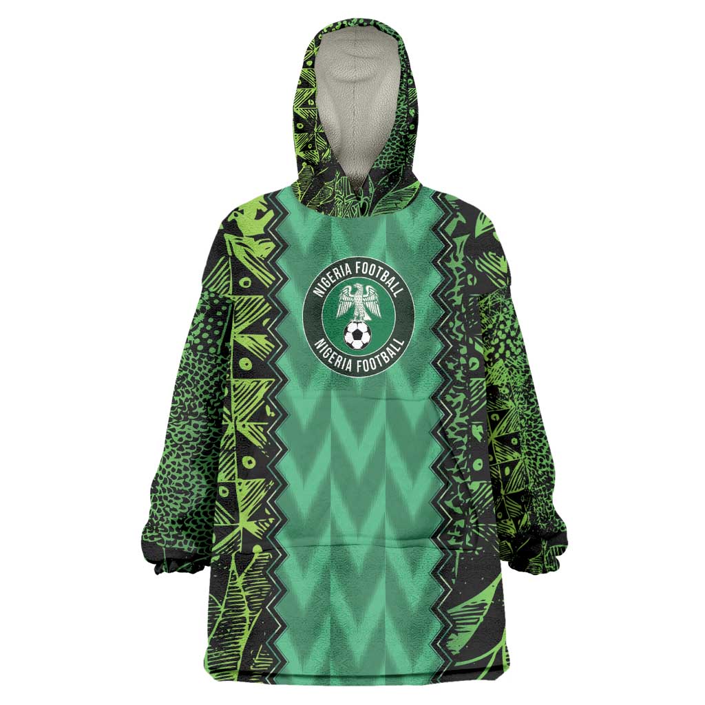 Custom Nigeria Football Kid Wearable Blanket Hoodie Champions-Special Edition - African Pride