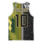 Custom Rugby New Zealand and South Africa Basketball Jersey Greatest Rivalry Silver Fern and Antelope