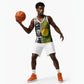 Custom Rugby New Zealand and South Africa Basketball Jersey Greatest Rivalry Silver Fern and Antelope