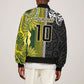 Custom Rugby New Zealand and South Africa Bomber Jacket Greatest Rivalry Silver Fern and Antelope