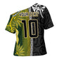 Custom Rugby New Zealand and South Africa Cross Shoulder Shirt Greatest Rivalry Silver Fern and Antelope