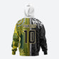 Custom Rugby New Zealand and South Africa Hoodie Greatest Rivalry Silver Fern and Antelope