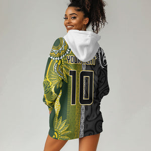 Custom Rugby New Zealand and South Africa Hoodie Dress Greatest Rivalry Silver Fern and Antelope