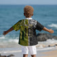 Custom Rugby New Zealand and South Africa Kid Hawaiian Shirt Greatest Rivalry Silver Fern and Antelope