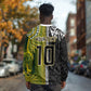 Custom Rugby New Zealand and South Africa Long Sleeve Shirt Greatest Rivalry Silver Fern and Antelope