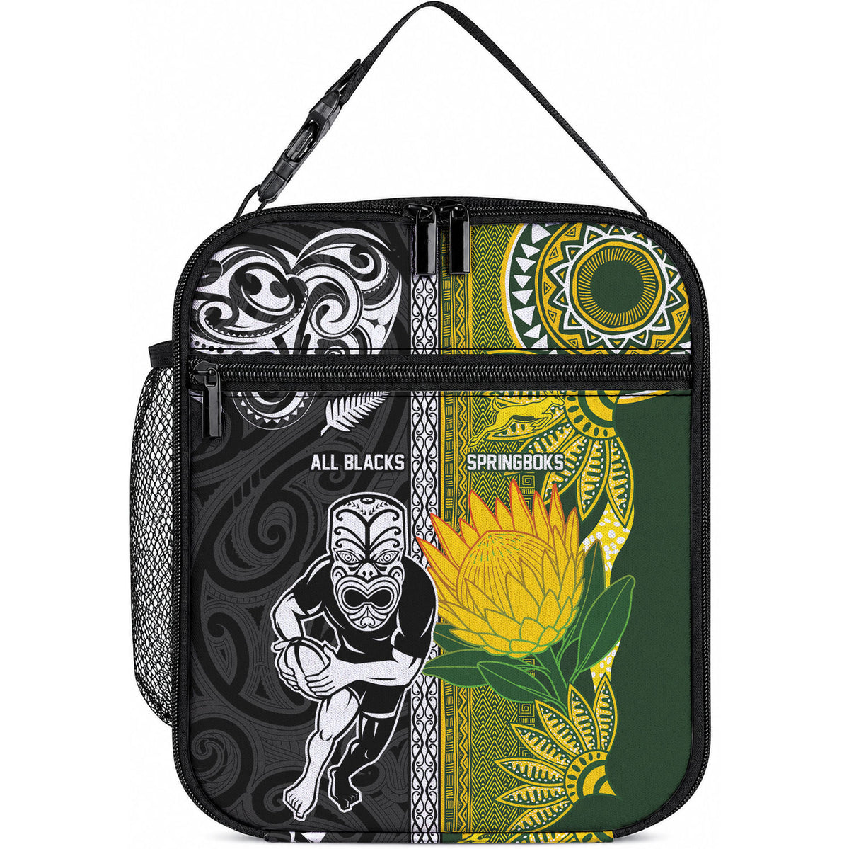Rugby New Zealand and South Africa Lunch Bag Greatest Rivalry Silver Fern and Antelope