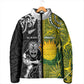 Custom Rugby New Zealand and South Africa Padded Jacket Greatest Rivalry Silver Fern and Antelope