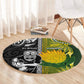 Rugby New Zealand and South Africa Round Carpet Greatest Rivalry Silver Fern and Antelope