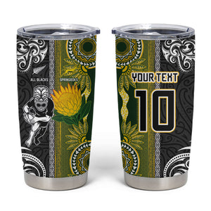 Custom Rugby New Zealand and South Africa Tumbler Cup Greatest Rivalry Silver Fern and Antelope