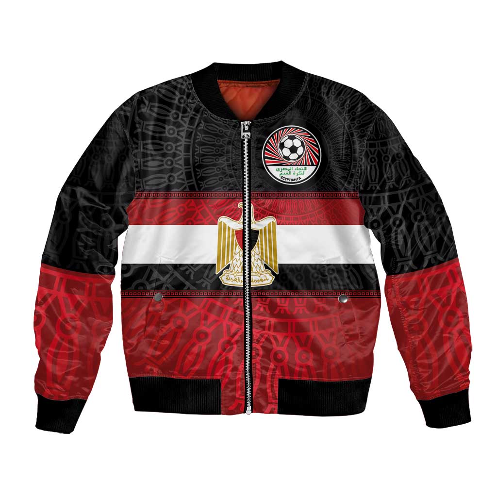 Egypt National Football Custom Bomber Jacket Egyptian Geometric - African Pride
