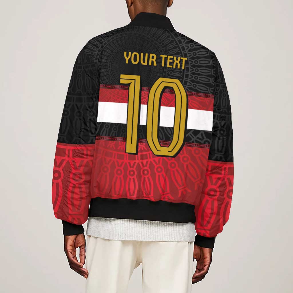 Egypt National Football Custom Bomber Jacket Egyptian Geometric - African Pride