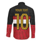 Egypt National Football Custom Long Sleeve Button Shirt Egyptian Geometric - African Pride