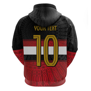 Egypt National Football Custom Zip Hoodie Egyptian Geometric - African Pride