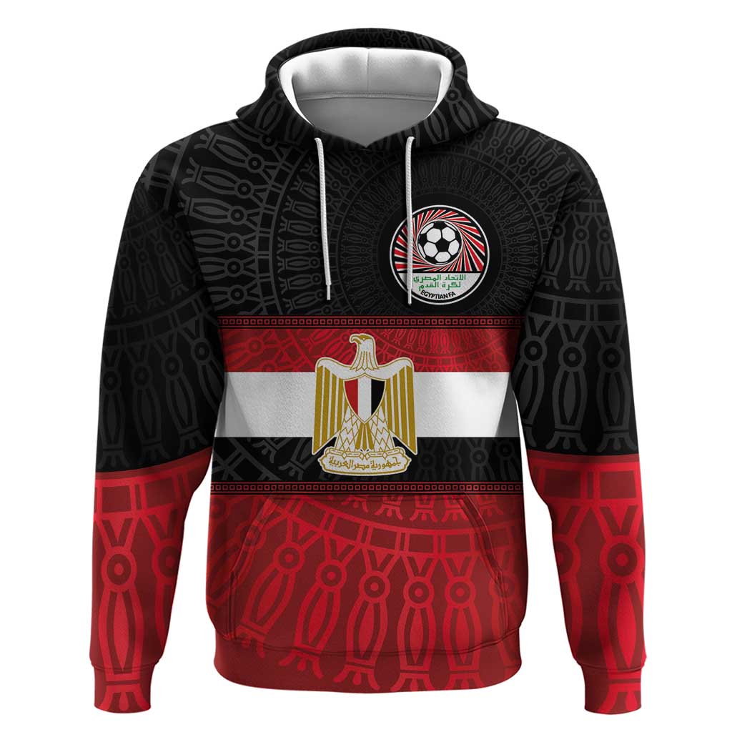 Egypt National Football Custom Zip Hoodie Egyptian Geometric - African Pride