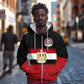 Egypt National Football Custom Zip Hoodie Egyptian Geometric - African Pride