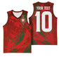 Morocco National Football Custom Basketball Jersey Atlas Lions Sporty Grunge Style LT03