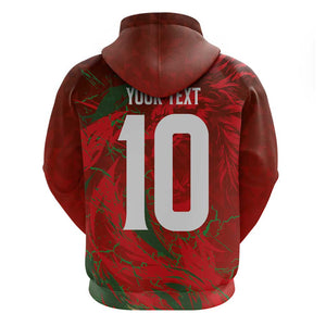 Morocco National Football Custom Hoodie Atlas Lions Sporty Grunge Style - African Pride