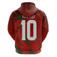 Morocco National Football Custom Zip Hoodie Atlas Lions Sporty Grunge Style - African Pride