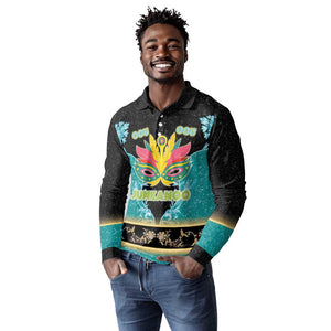 Afro Bahamians Junkanoo Long Sleeve Polo Shirt Junkanoo Is Life