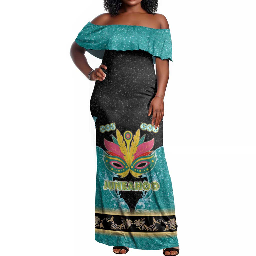 Afro Bahamians Junkanoo Off Shoulder Maxi Dress Junkanoo Is Life