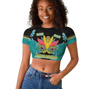 Afro Bahamians Junkanoo Raglan Cropped T shirt Junkanoo Is Life