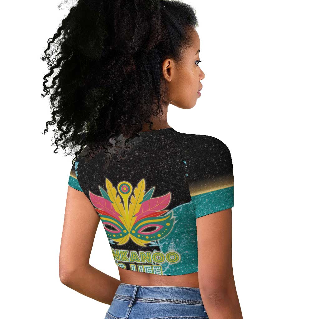 Afro Bahamians Junkanoo Raglan Cropped T shirt Junkanoo Is Life