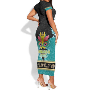 Afro Bahamians Junkanoo Short Sleeve Bodycon Dress Junkanoo Is Life