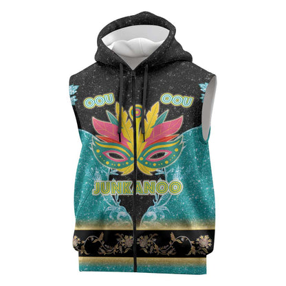 Afro Bahamians Junkanoo Sleeveless Zip Hoodie Junkanoo Is Life - African Pride