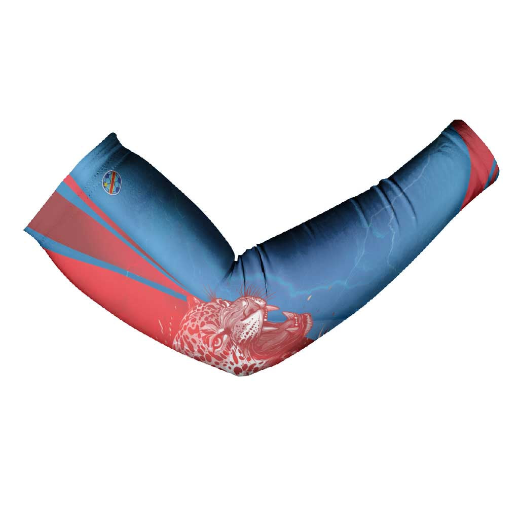 Custom Football 2026 DR Congo Leopards Arm Sleeves Lightning Style
