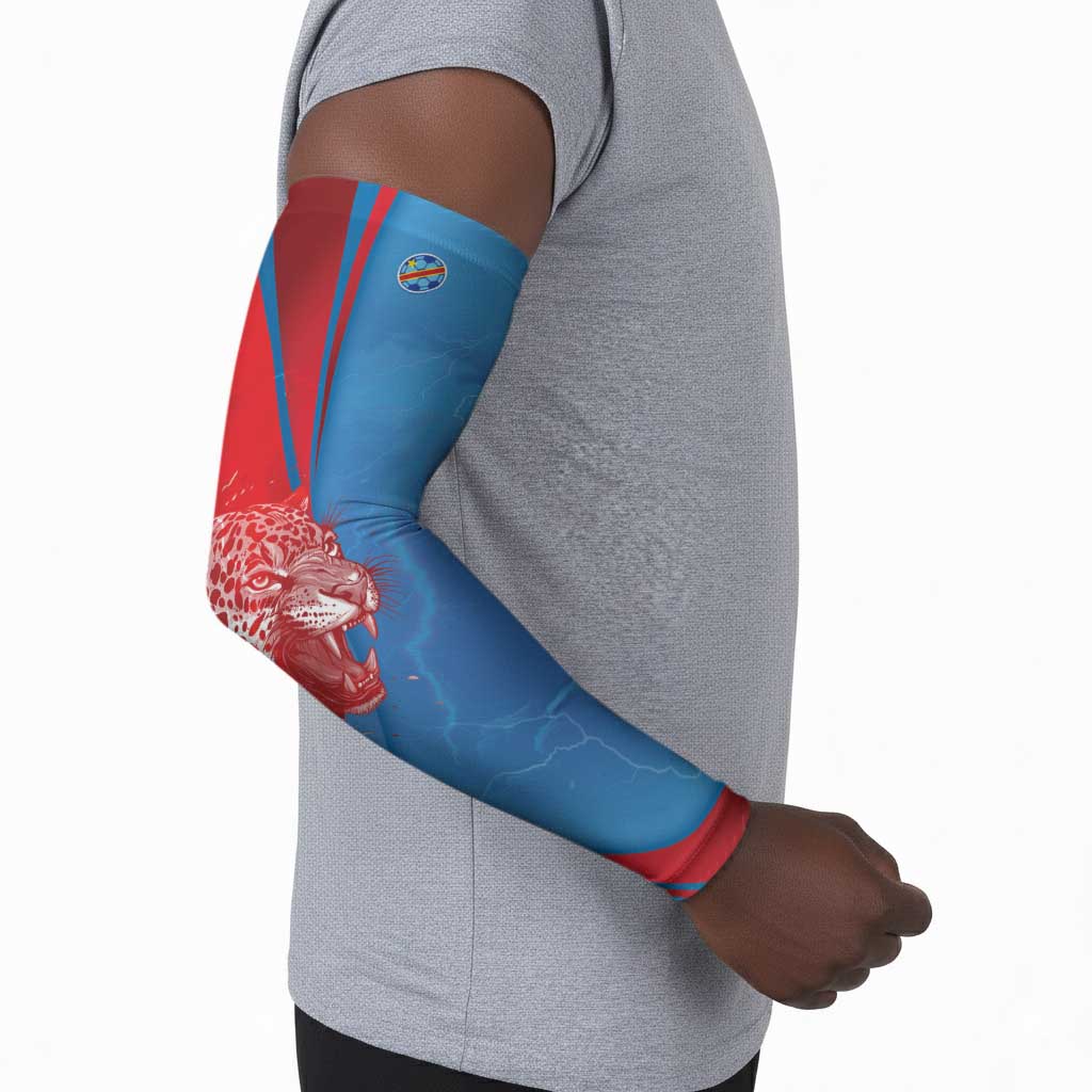Custom Football 2026 DR Congo Leopards Arm Sleeves Lightning Style
