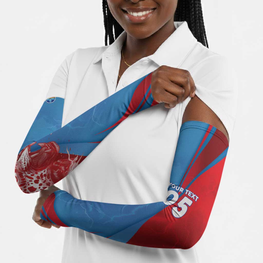 Custom Football 2026 DR Congo Leopards Arm Sleeves Lightning Style