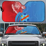 Football 2026 DR Congo Leopards Auto Sun Shade Lightning Style